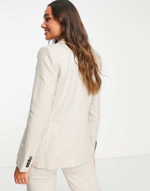 Linen clearance blazer mango