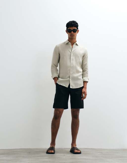 Mango linen blend relaxed fit shirt in mint green, 2 of 5