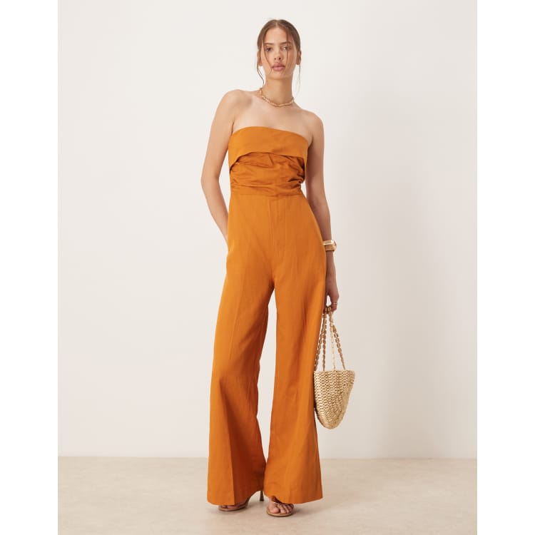 Clothing Plain Orange Jumpsuit Vintage Jumpsuit Mens Small One