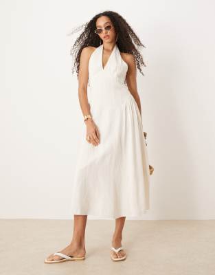 long sleeve maxi dress for wedding Addina Cream Long Sleeve Maxi Dress - US 18