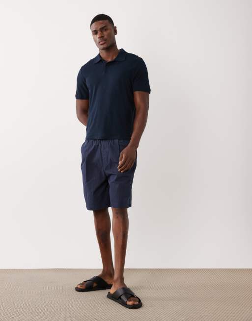 Mango linen mix poloshirt in navy, 2 of 5
