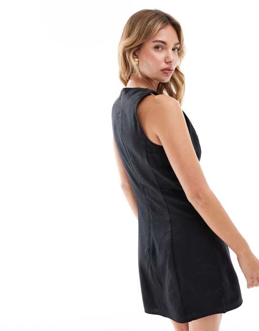 black tie front mini dresses Harmonie Tie Front Mini Dress – edikted main image 0