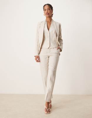 Mango Linen Slim Fit Blazer
