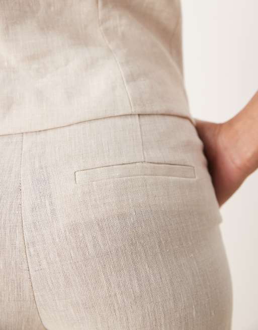 Mango linen tailored pants in ecru - part of a set, 4 of 5