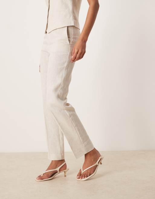 Mango linen tailored pants in ecru - part of a set, 5 of 5