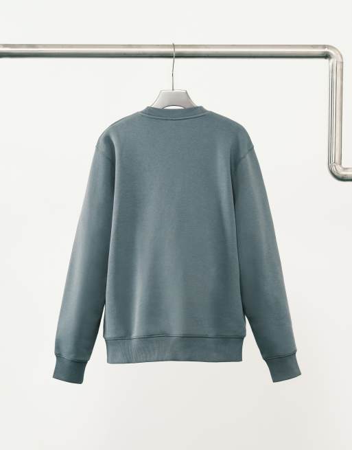 Mango – Ljusblå sweatshirt i bomullsmix med rund halsringning, 3 av 5