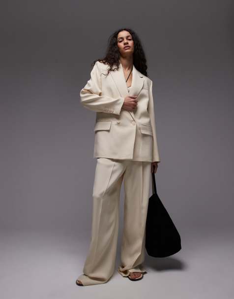 Mango – Ljusgul kostym i oversize - view 1