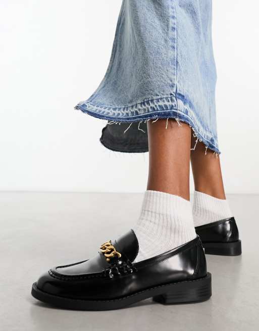 Mango loafer with buckle detail in black, 3 of 4