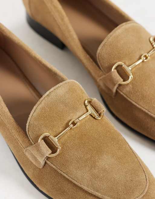 Mango loafers i sand med snaffledetalj i läder, 3 av 4