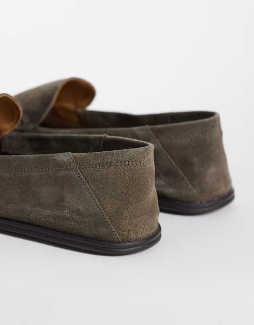 Mango - Loafers van 100% suède in bruin, 3 van 4