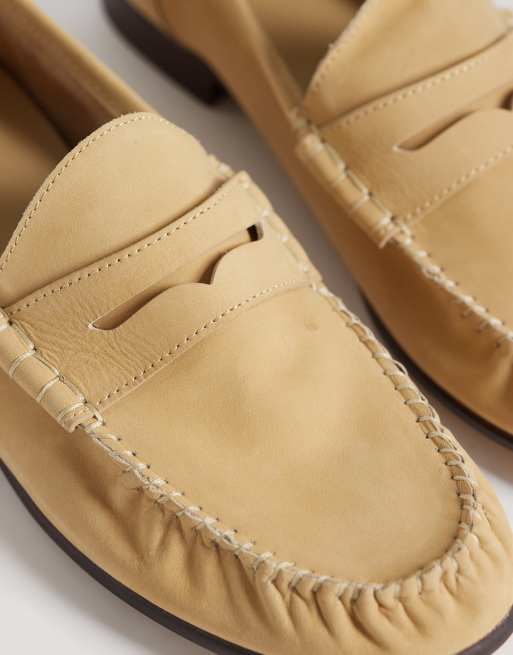 Mango – Loafersy ze skóry w 100% z zamszu, 3 z 4