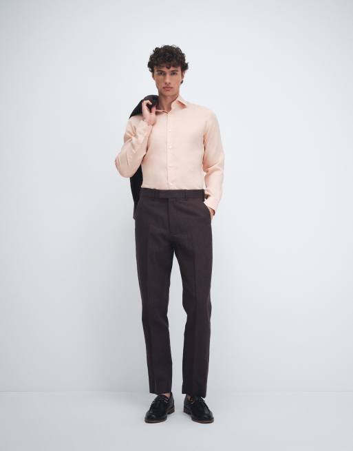 Mango – Locker geschnittenes Hemd aus 100% Leinen in Lachs, 2 von 9