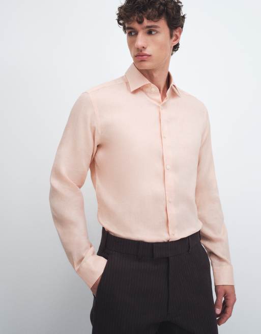 Mango – Locker geschnittenes Hemd aus 100% Leinen in Lachs, 3 von 9