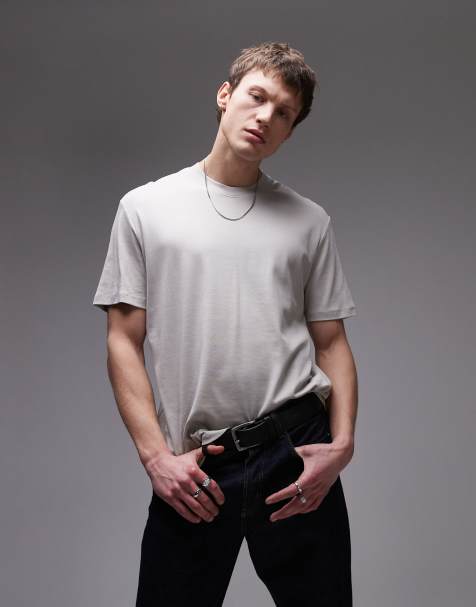 Mango – Locker geschnittenes, hochwertiges T-Shirt in Ecru - view 1