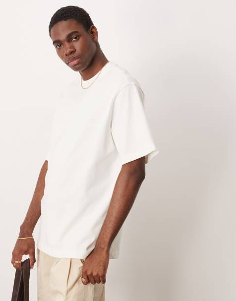 Mango – Locker geschnittenes T-Shirt aus Baumwolle in Cremeweiß - view 1