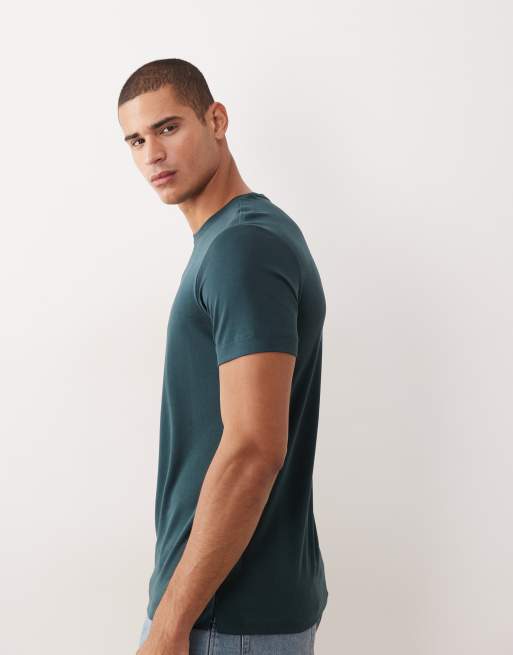 Mango – Locker geschnittenes T-Shirt in Dunkelgrün, 5 von 5