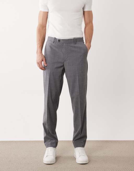Mango - London - Regular-fit elegante pantalon met fijne ruitprint in grijs, deel van co-ord set, 2 van 5