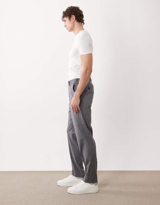 Mango - London - Regular-fit elegante pantalon met fijne ruitprint in grijs, deel van co-ord set, 3 van 5