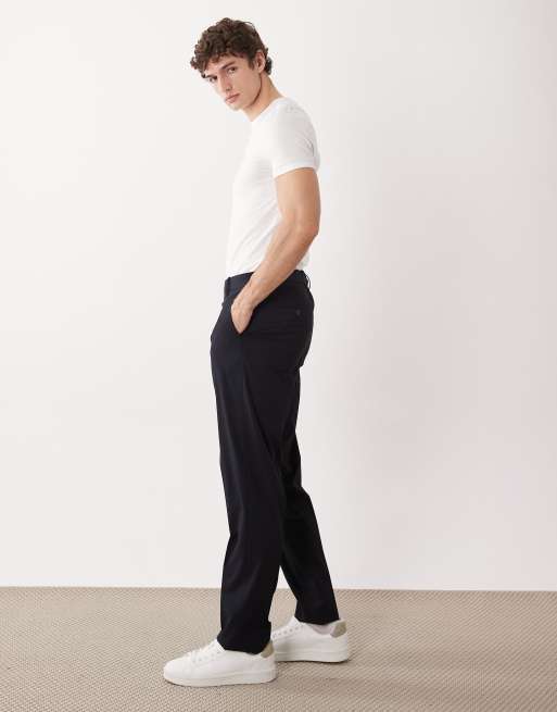Mango London regular fit suit trouser co-ord in navy, 3 of 5