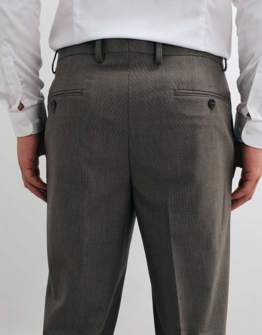 Mango London Slim-Fit-Anzughose als Kombiteil in Braun, 4 von 5