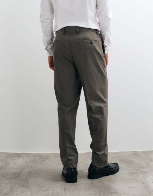 Mango London slim fit suit trouser co-ord in light brown, 5 of 5