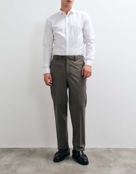 Mango London slim fit suit trouser set in brown - view 1