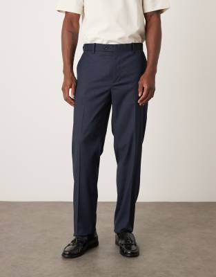 Mango London Tailored Pants In Blue