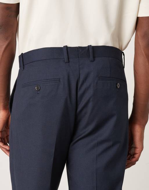 Mango London tailored trouser co-ord in navy, 4 of 5