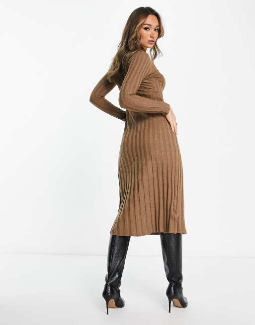 Mango ribbed outlet dress