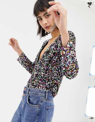 long sequin top