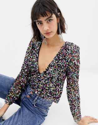 asos sparkly top