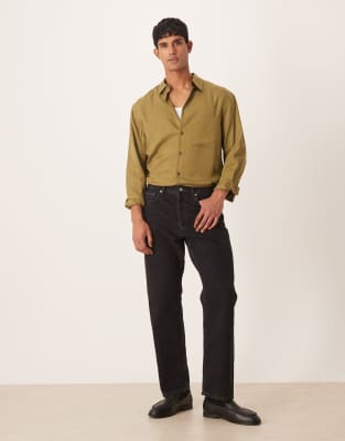 Mango Long Sleeve Shirt In Brown