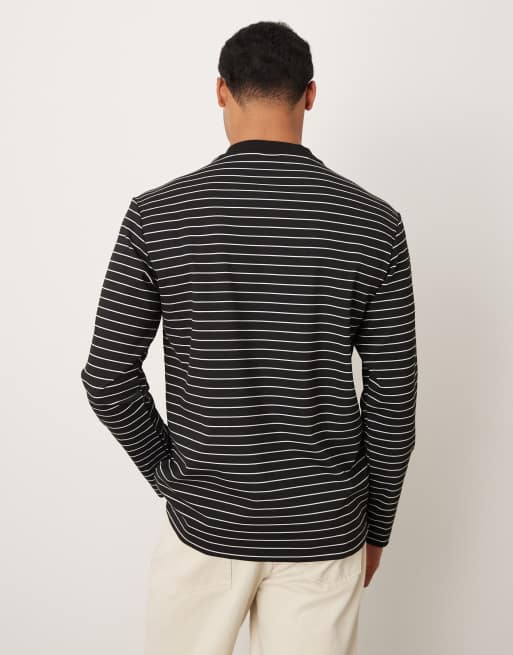 Mango long sleeve t-shirt in black stripe, 3 of 5