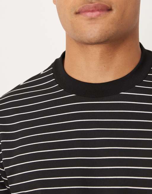 Mango long sleeve t-shirt in black stripe, 5 of 5