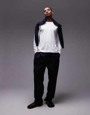 Mango Long Sleeve T-shirt In White