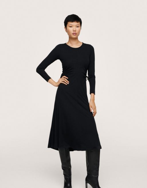 Mango long 2025 black dress