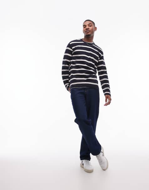 Mango long sleeved stripe t-shirt in black and white - view 1