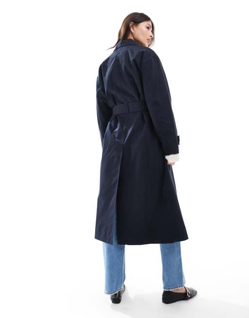 Something navy blue coat top