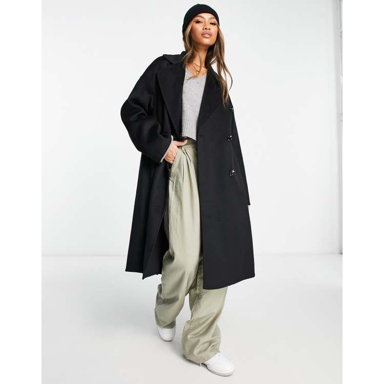 Manteau long noir mango new arrivals