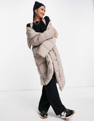 mango longline padded jacket