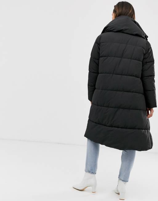 Mango black best sale padded coat