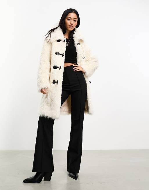 Mango faux shop shearling oversized coat