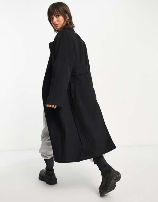 Mango long 2025 black coat