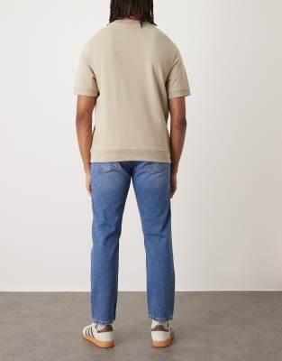 Mango Lori Cotton Straight Jeans In Blue