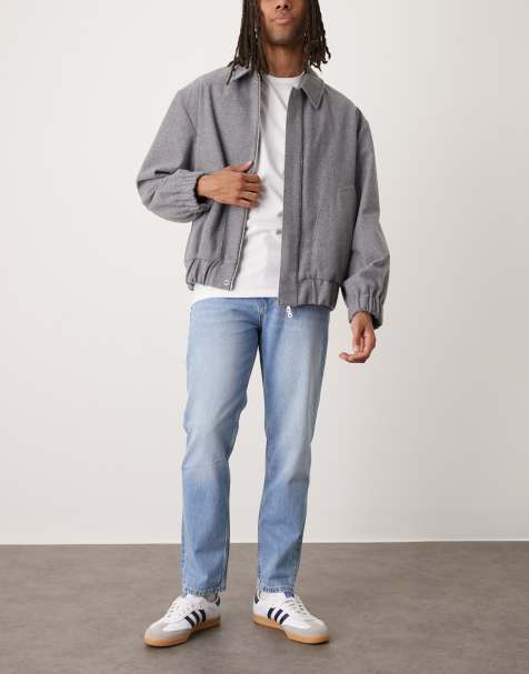 Mango Lori cotton straight leg jeans in light blue - view 1
