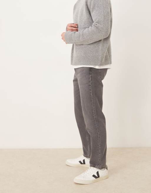Mango – Lori – Grå, avsmalnande jeans med tvättad finish, 3 av 5