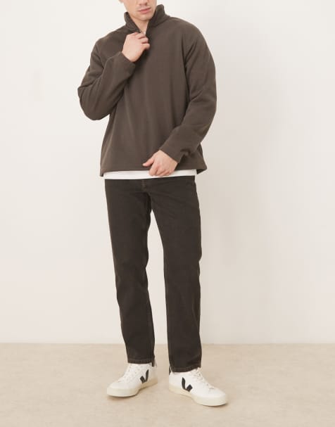 Mango – Lori – Schmal zulaufende Jeans in Braun - view 1