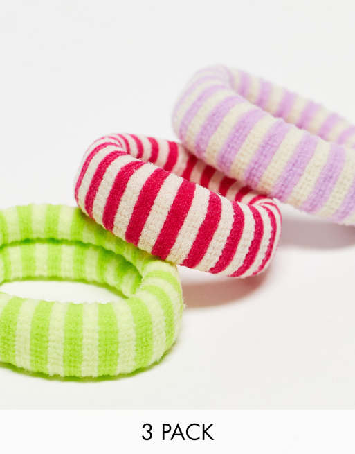 Mango - Lot de 3 élastiques à cheveux à motif - Multicolore