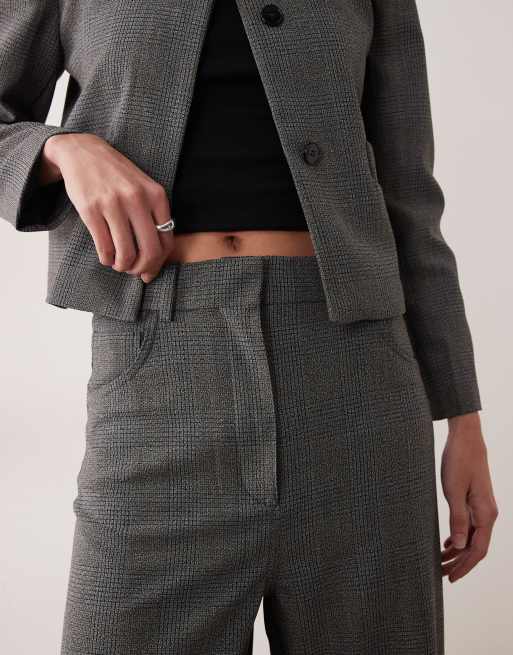 Mango - Louis - Elegante geruite broek met ballonpijpen in grijs, deel van co-ord set, 3 van 5
