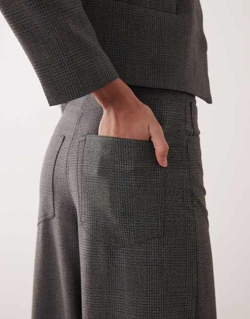 Mango - Louis - Elegante geruite broek met ballonpijpen in grijs, deel van co-ord set, 4 van 5